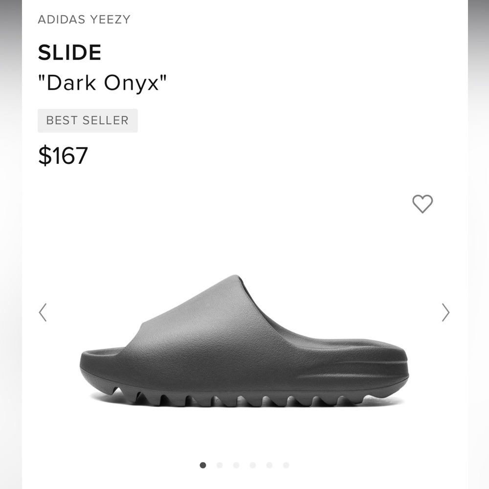 Yeezy onyx black slide size 10